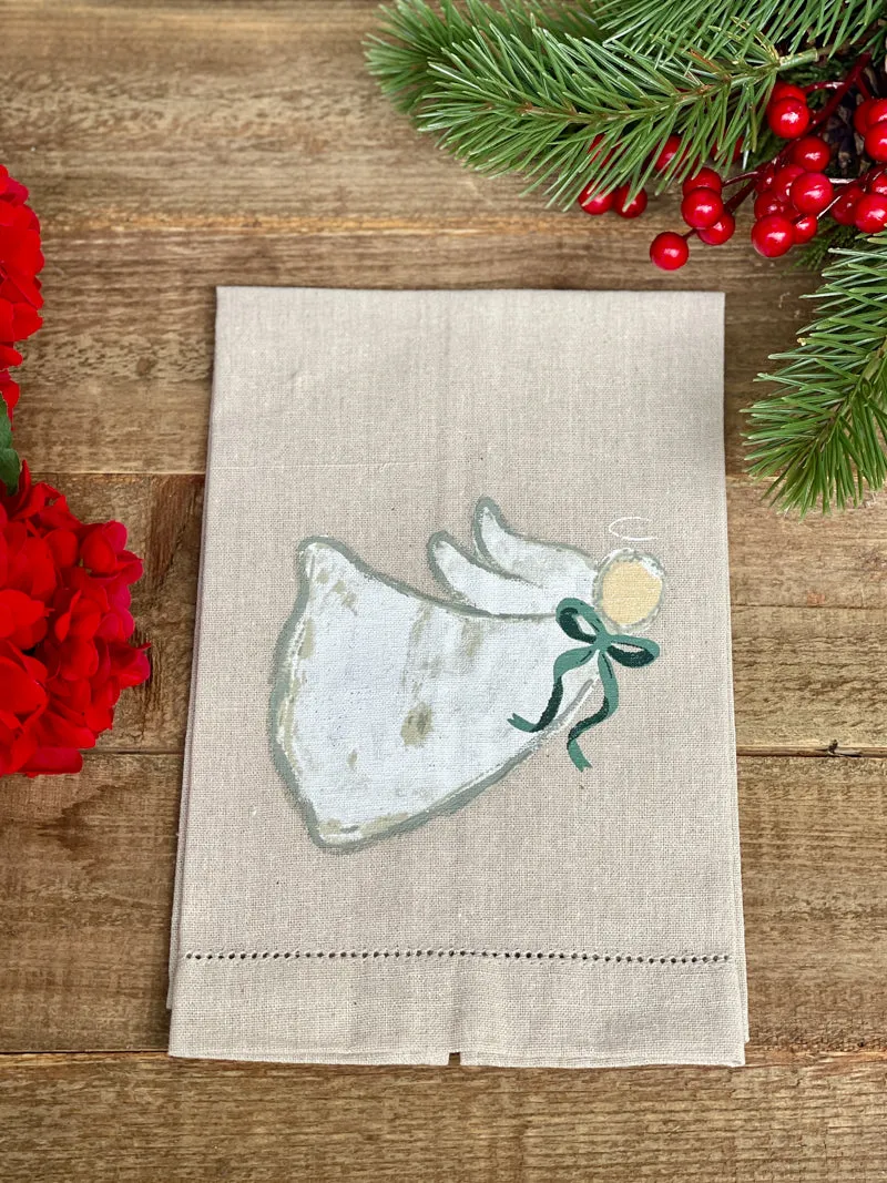 Vintage Style Christmas Painted Towel