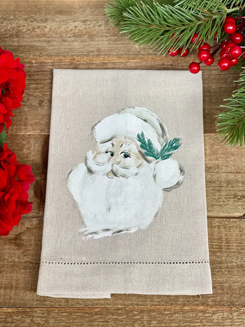 Vintage Style Christmas Painted Towel