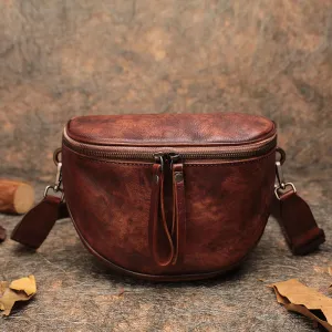 Vintage Womens Chest Sling Bag Leather Crossbody Purse For Women