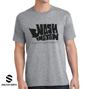 Washington State Word Art Pacific Northwest Go To Outdoor T-Shirt