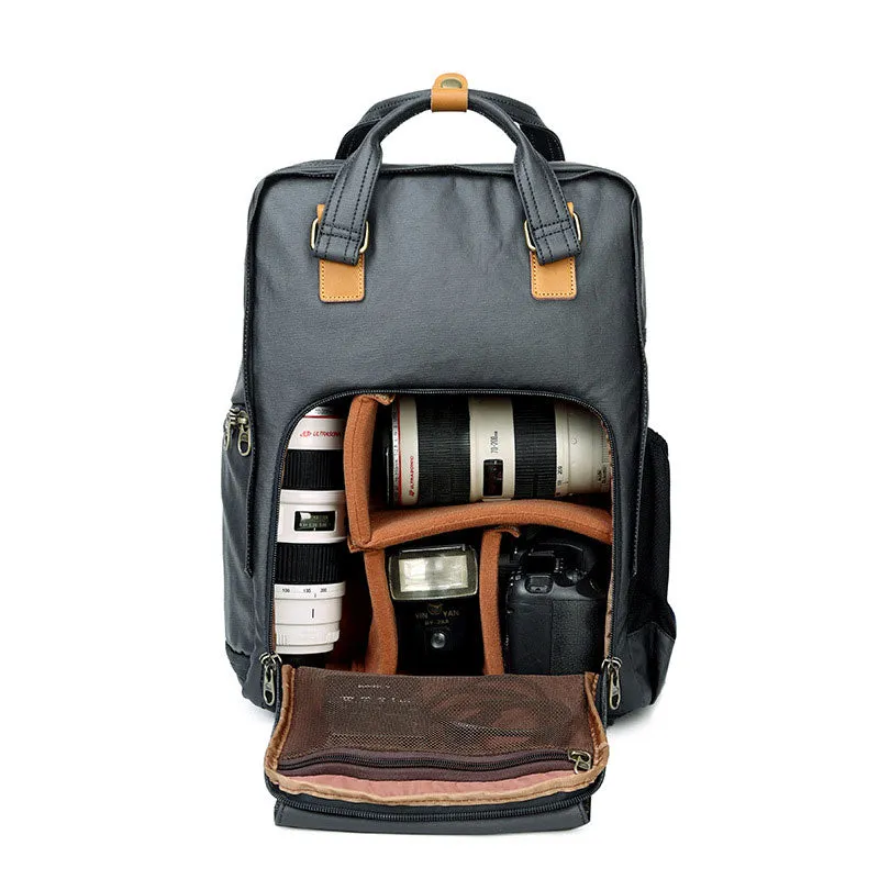 Waxed Canvas Camera Backpack