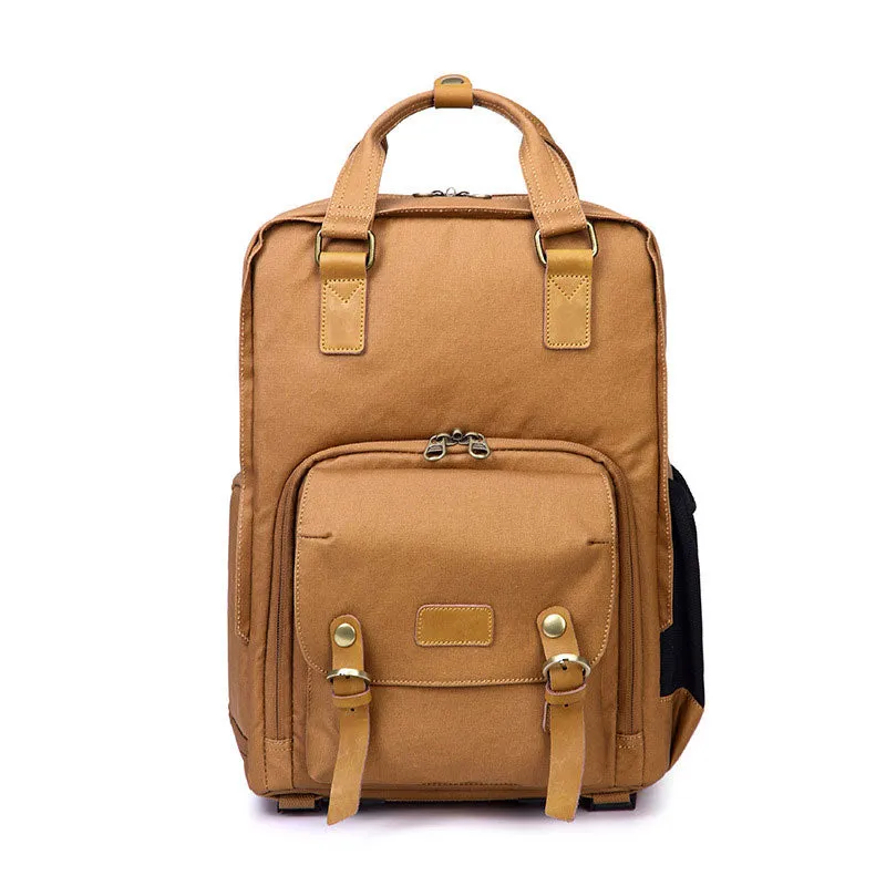 Waxed Canvas Camera Backpack