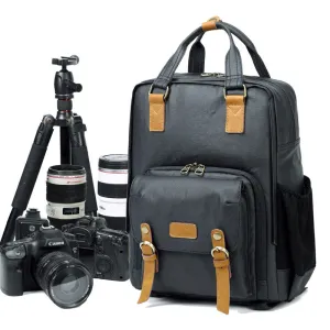 Waxed Canvas Camera Backpack