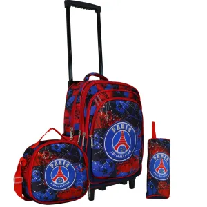 Wheeled School Bags Set of 3-Paris Football Club Design