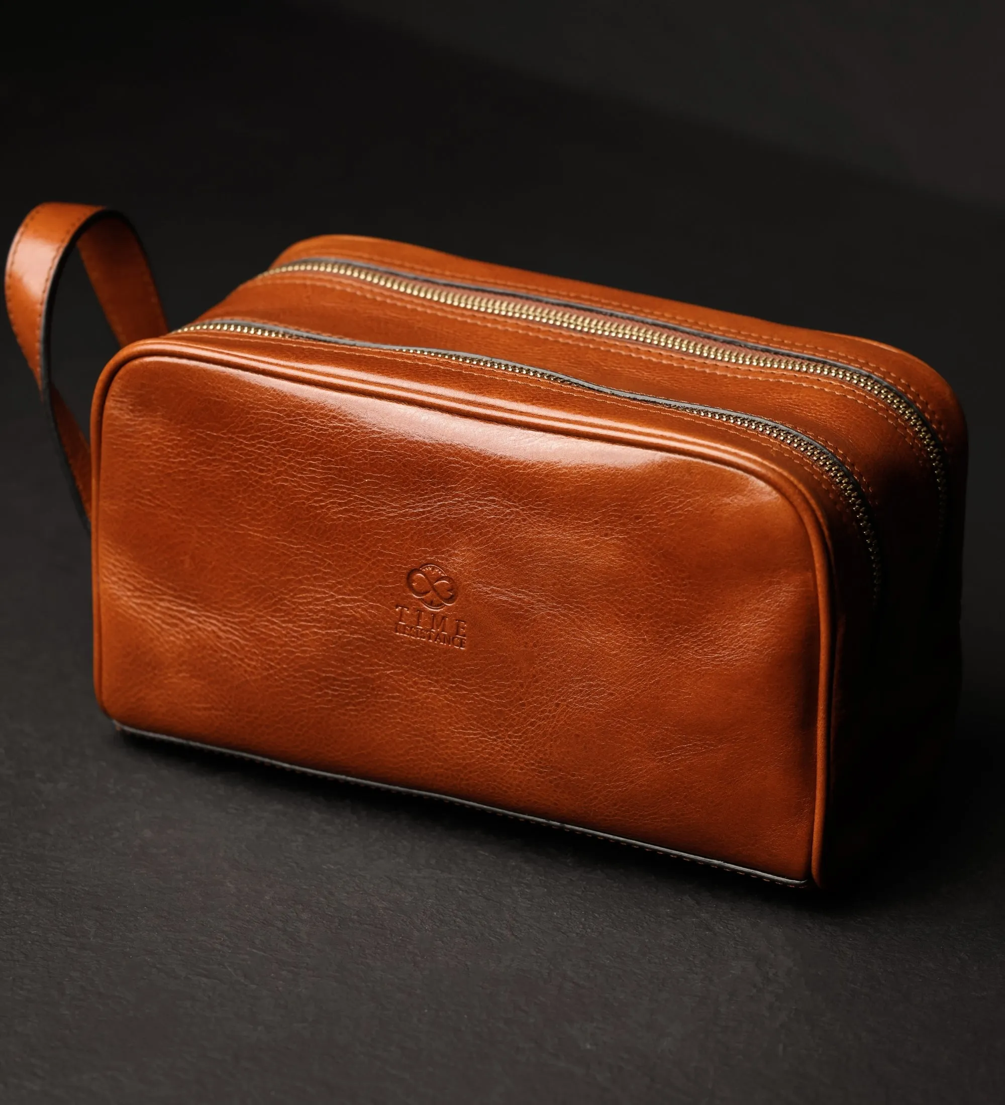 Womens Leather Cosmetic Bag Dopp Kit - All the Kings Men