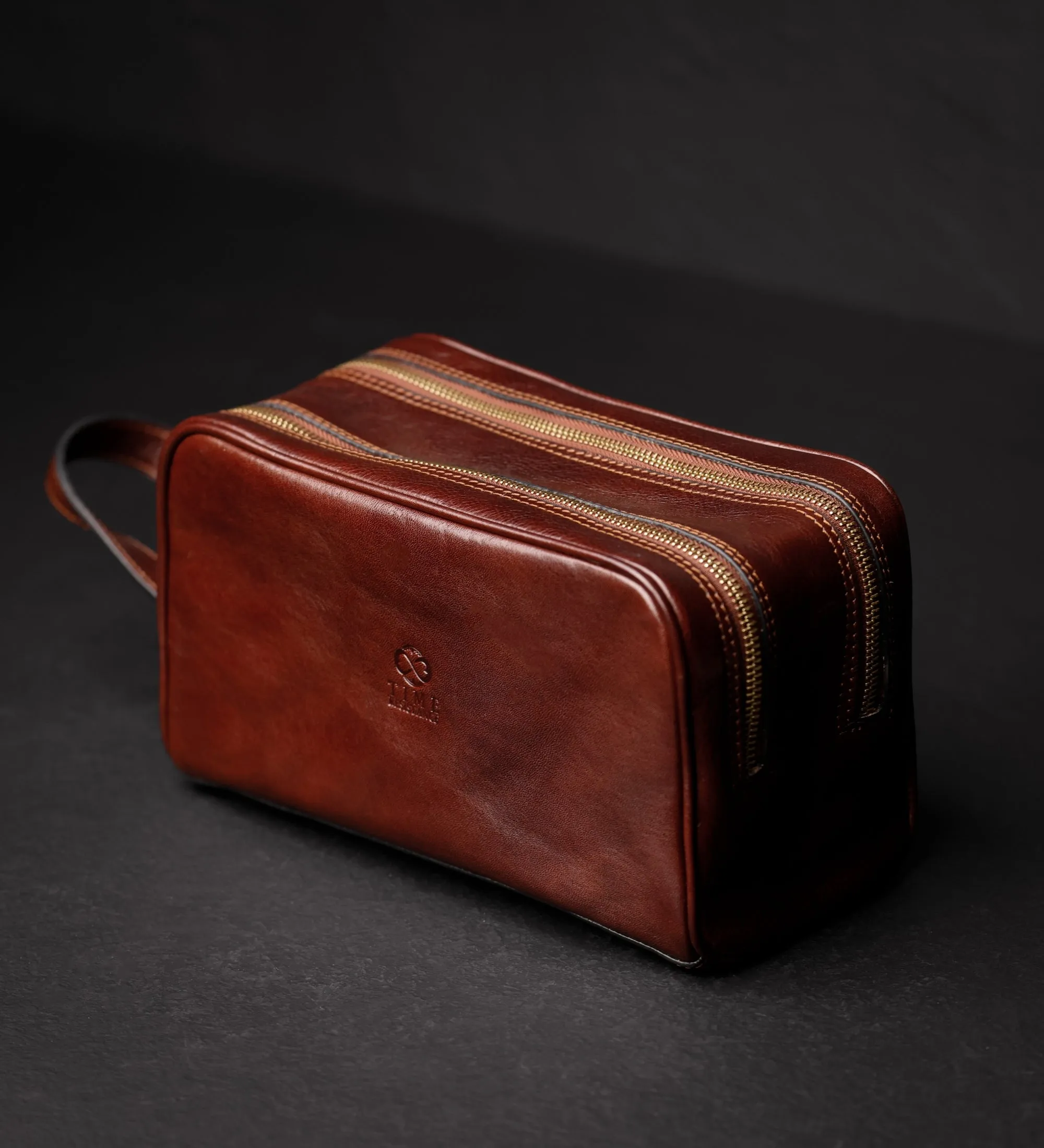 Womens Leather Cosmetic Bag Dopp Kit - All the Kings Men