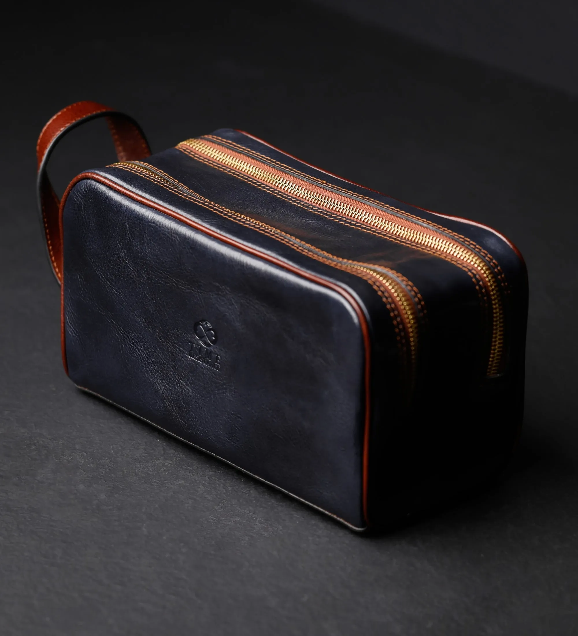 Womens Leather Cosmetic Bag Dopp Kit - All the Kings Men