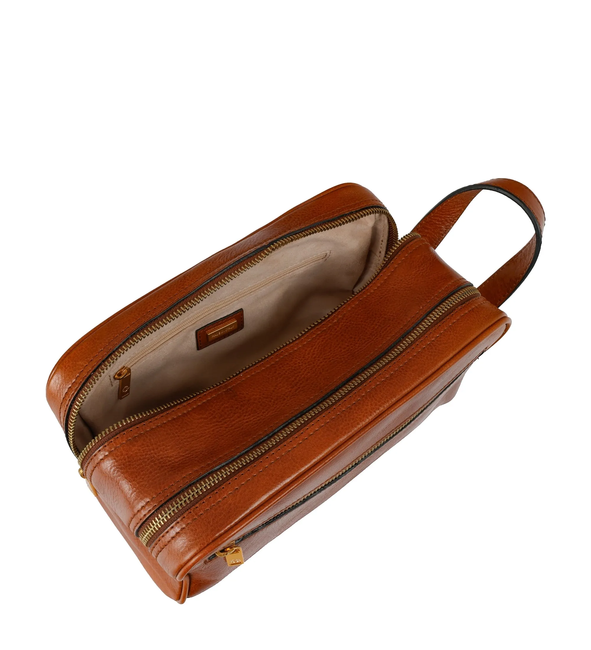 Womens Leather Cosmetic Bag Dopp Kit - All the Kings Men