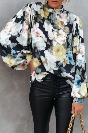 You're Gorgeous Floral Print Long Sleeve Top