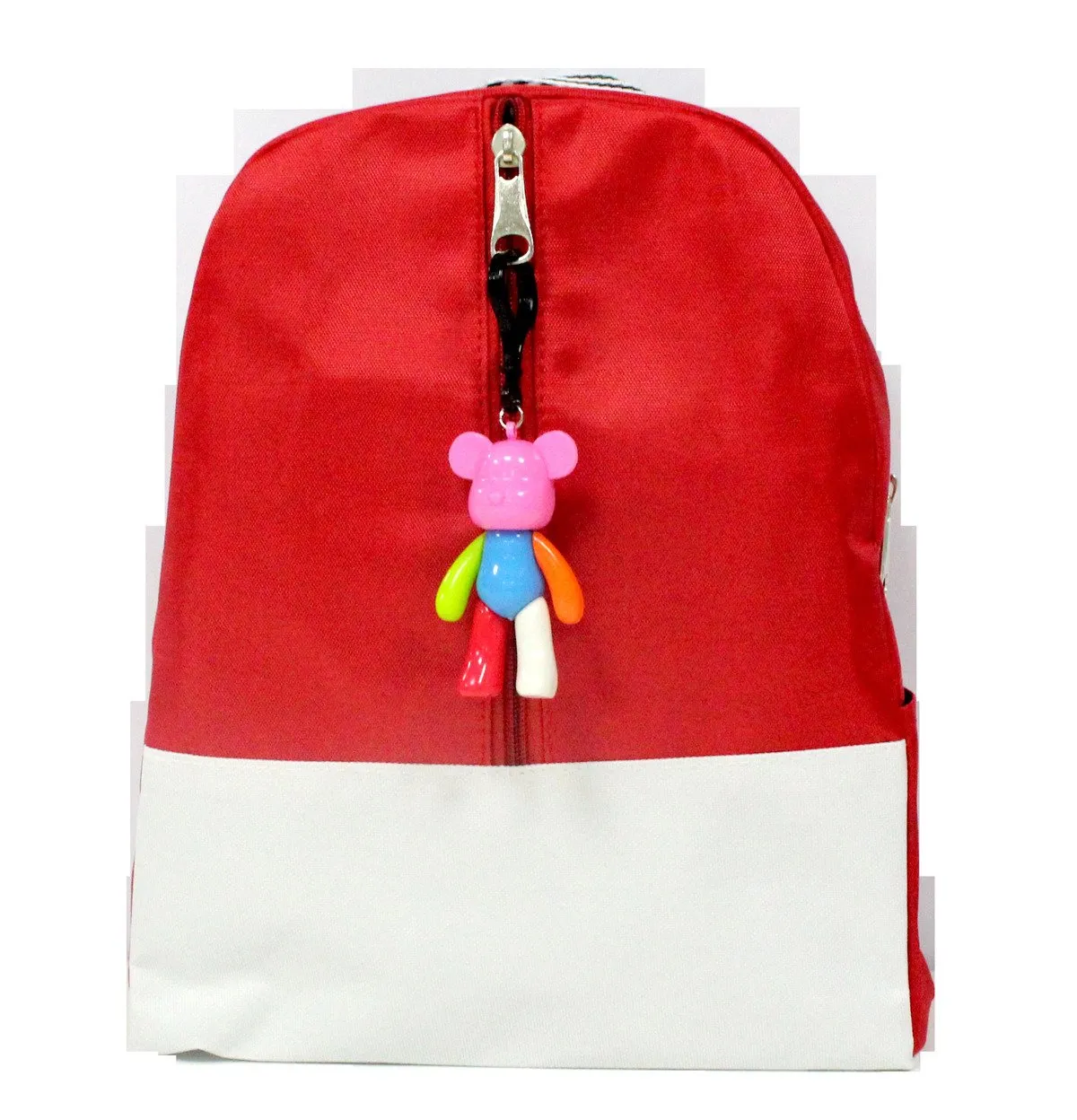 Zippable Children's School Bag With Black And White Carrying Straps