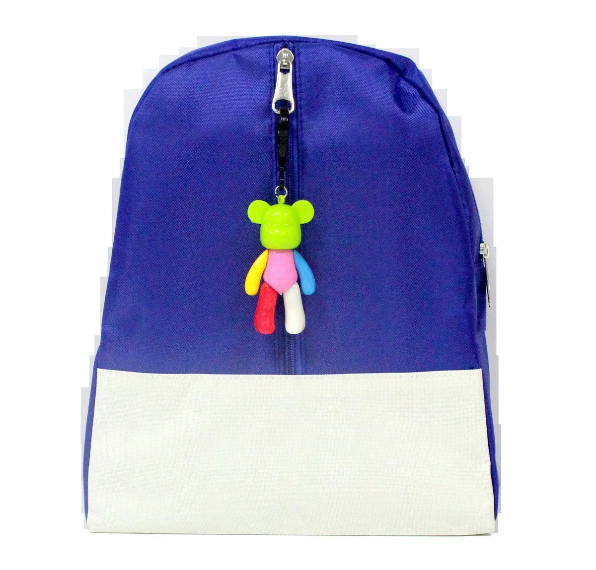 Zippable Children's School Bag With Black And White Carrying Straps